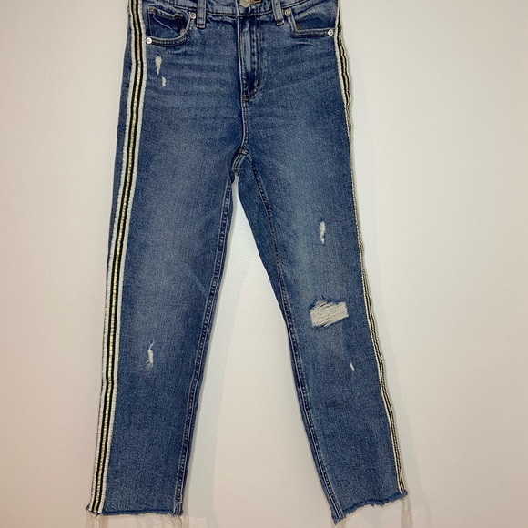 Dynamite cropped flared jeans with side detailing - Picture 1 of 5